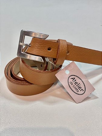 2051-CINTO COURO FIVELA METAL NIQUEL - 2,0CM