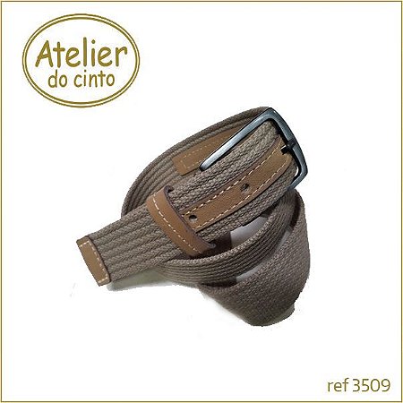 3509-CINTO CADARÇO DE ALGODÃO COM COURO