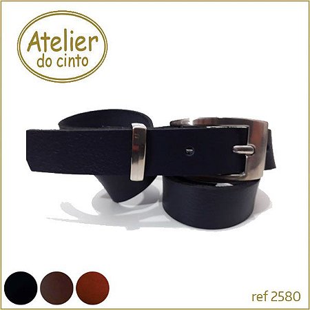 2580-CINTO LISO DE COURO 2,5CM