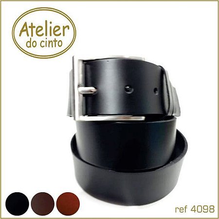 4098-CINTO EM COURO 4,0CM - MASCULINO