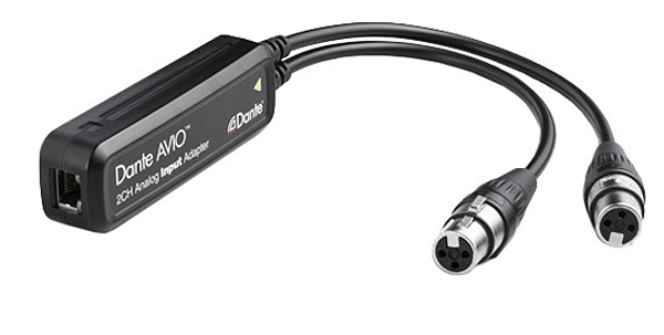 Audinate Dante AVIO 2-Channel Analog Input Adapter for Dante Audio Network (instalação inclusa)
