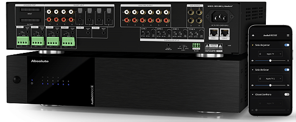 AudioBRIDGE 6 - MULTIROOM -NDS-AB6 - 8 Source, 6 Pre-outs, 6 Zones (instalação inclusa)