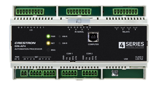 CENTRAL DE AUTOMAÇÃO CRESTRON - DIN-AP4  4-Series™ DIN Rail Control System (instalação Inclusa)