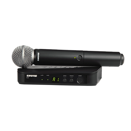 MICROFONE SHURE - BLX24/SM58 Sistema Vocal Sem Fio com SM58