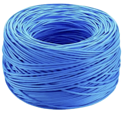 Cabo UTP 4P X 24 AWG Cat6 (COR AZUL) CABO PARA TRANSMISSÃO DE DADOS - Mão de obra inclusa
