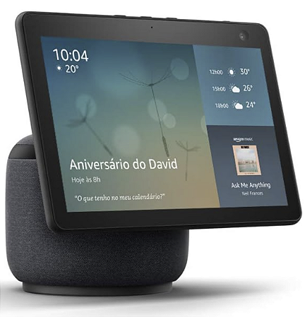 Echo Show 10: Smart Display HD de 10,1" com movimento e Alexa - cor Preta (PROGRAMAÇÃO INCLUSA)