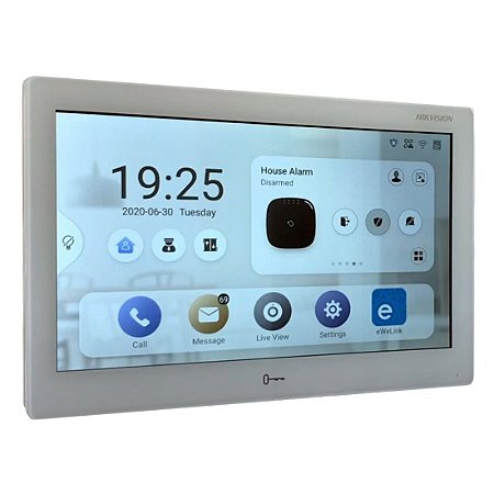 TELA VÍDEO PORTEIRO HIKVISION - Tela colorida sensível ao toque (Instalação inclusa)