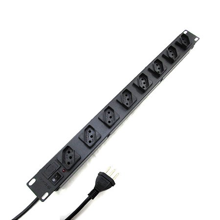 CALHA DE 8 TOMADAS PARA RACK
