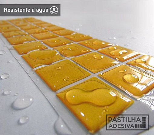 Faixa Pastilha Adesiva Resinada 27x8 cm - AT06 - Amarelo