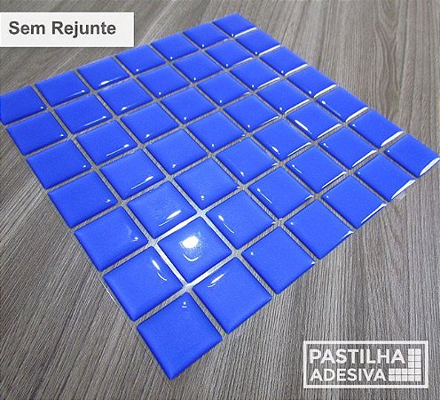 Placa Pastilha Adesiva Resinada 18x18 cm - AT067 - Azul