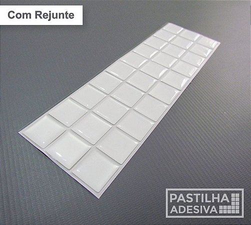 Faixa Pastilha Adesiva Resinada 27x8 cm - AT166 - Branco