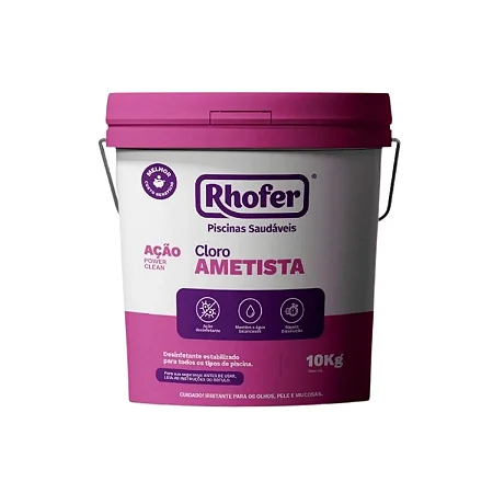 Cloro Rhofer 10kg Para Piscina Cloro Ativo em Pó