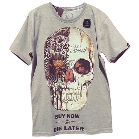 Camiseta Moovik Caveira Estampada Camisa Masculina