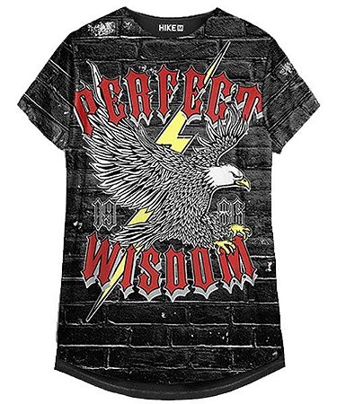 Camiseta Masculina Long Line Estampada