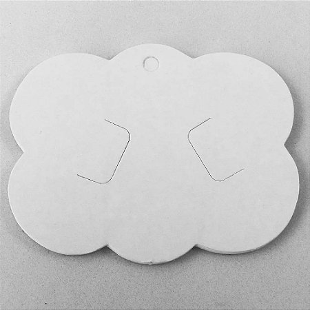 Tag nuvem papelão para bico de pato e laços 09x6,5cm - 10 unidades
