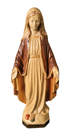 Nossa Senhora Das Graças 15 cm Tons de Marrom.
