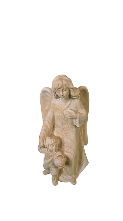 Anjo da Guarda com Menino 11,5 cm - Natural.