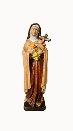 Santa Terezinha do Menino Jesus - 20 cm - Tons de Marrom.