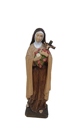 Santa Terezinha do Menino Jesus - 15 cm - Tons de Marrom