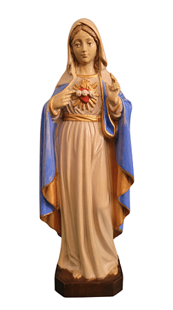 Imaculado Coração de Maria - 20 cm - Colorido.