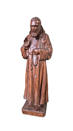 Padre Pio - 40 cm - Escurecido.