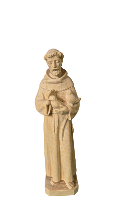 São Francisco Com Pombas - 14,25 cm - Natural.