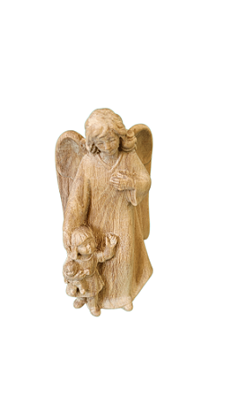 Anjo da Guarda Com Menina 8,5 cm  - Natural.