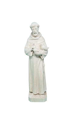 São Francisco com Pombas - 14,25 cm - Natural.