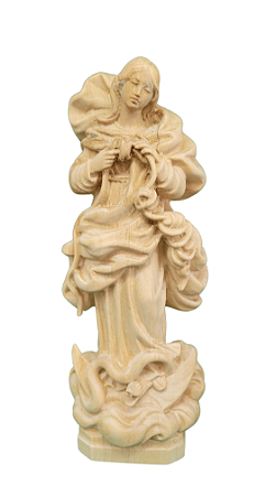 Nossa Senhora Desatadora dos Nós - 20 cm - Natural.
