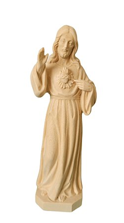 Sagrado Coração de Jesus - 15 cm - Natural.