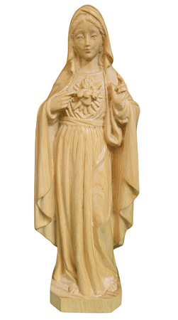 Imaculado Coração de Maria - 20 cm - Encerado.