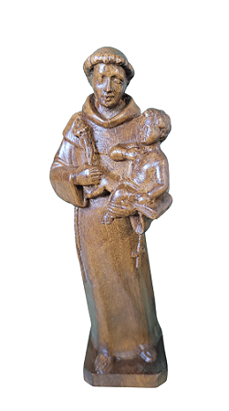 Santo Antônio com Menino 15 cm Escurecido.