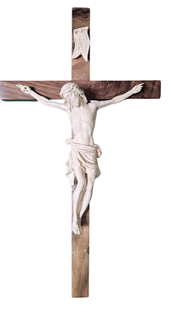 Crucifixo - 35 cm - Natural.