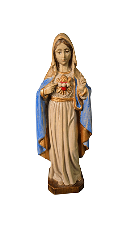 Imaculado Coração de Maria - 15 cm - Colorido.