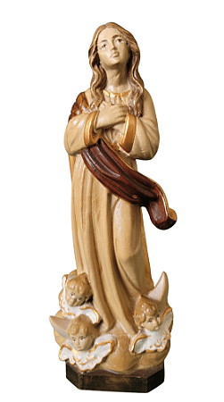 Nossa Senhora Conceição 20 cm Tons de Marrom.