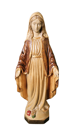 Nossa Senhora das Graças 15 cm Tons de Marrom.