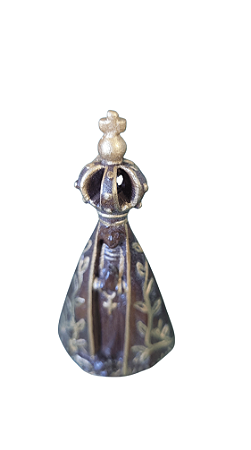 Nossa Senhora Aparecida Etilizada  - 8 cm - Tons de Marrom.
