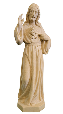 Sagrado Coração de Jesus - 20 cm - Natural.