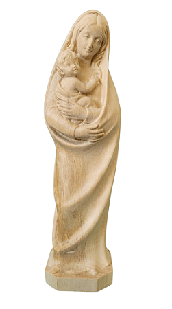 Nossa Senhora com Menino - 20 cm - Natural.