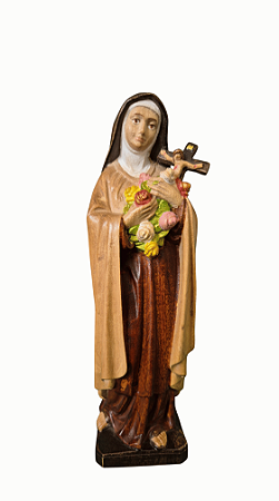 Santa Terezinha do Menino Jesus 20 cm Tons de Marrom