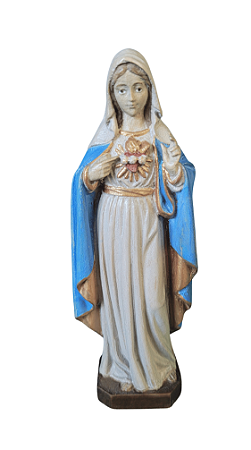 Imaculado Coração de Maria - 15 cm - Colorido.