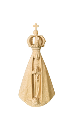 Nossa Senhora Aparecida Estilizada - 11 cm - Natural.