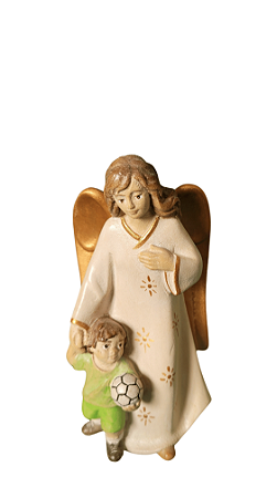 Anjo da Guarda com Menino 11,5 cm Colorido