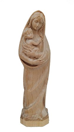 Nossa Senhora com Menino - 15 cm - Natural