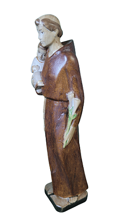 Santo Antônio 15 cm Tons de Marrrom.