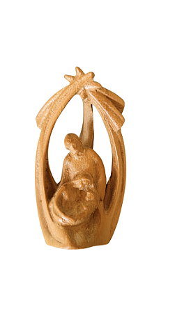 Conjunto Sagrada Família 5,5 cm & Anjo Musical 5 cm.