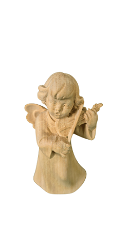 Anjo com Violino - 10 cm - Natural.