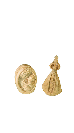 Nossa Sra. Aparecida 8 cm & Nossa Sra. Clássica 5,5 cm.