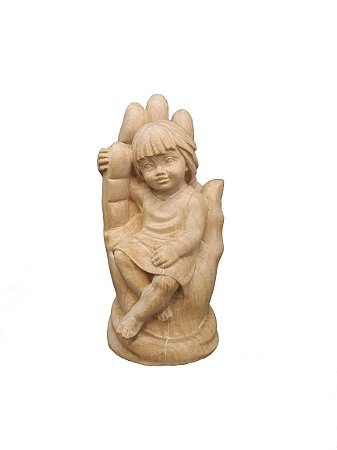 Mão Protetiva Menina 11,5 cm Natural