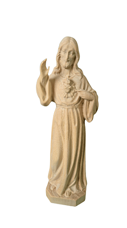 Sagrado Coração de Jesus - 15 cm - Natural.